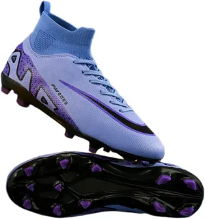Mens High-Top Football Boots Women's Soccer Cleats for Training Youth Futsal Shoes for Outdoor Indoor