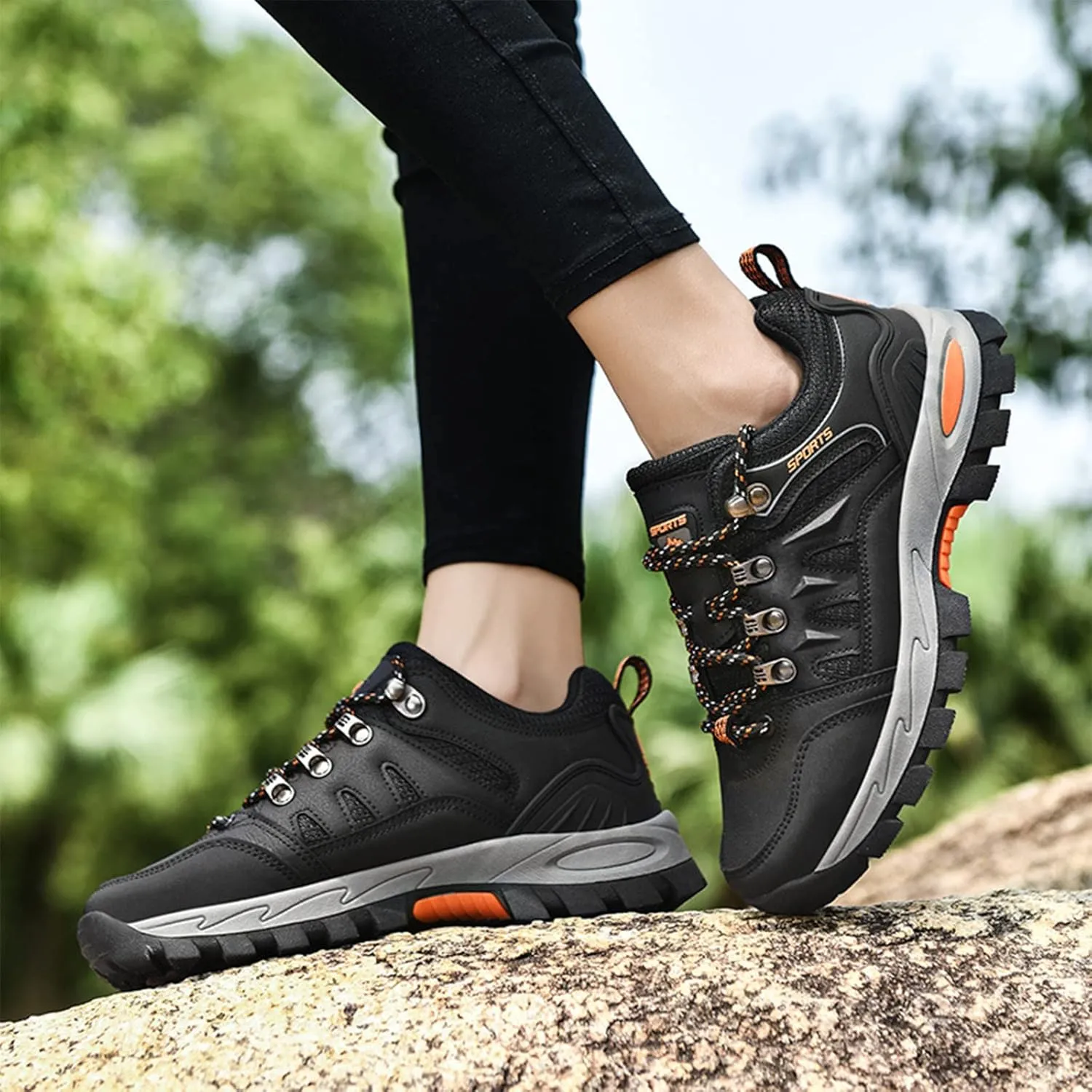 Men's Hiking Shoes Lightweight Non-Slip Resistant Walking Shoes Outdoor Trailing Trekking Camping Walking Shoes