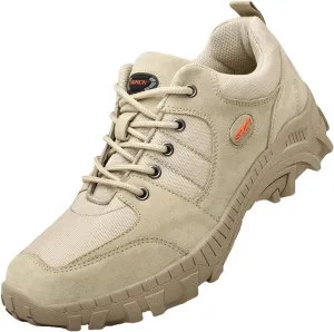 Men's Hiking Shoes Trail Running Shoes Waterproof Low Top Outdoor Walking Trekking Shoes Lace-Up Round Toe Sports Shoes for Men