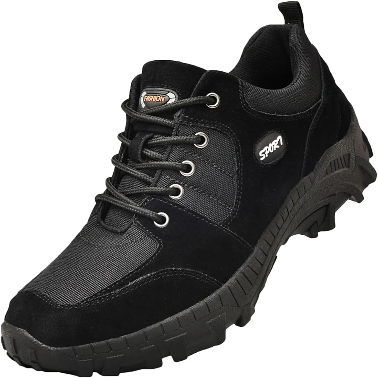 Men's Hiking Shoes Trail Running Shoes Waterproof Low Top Outdoor Walking Trekking Shoes Lace-Up Round Toe Sports Shoes for Men