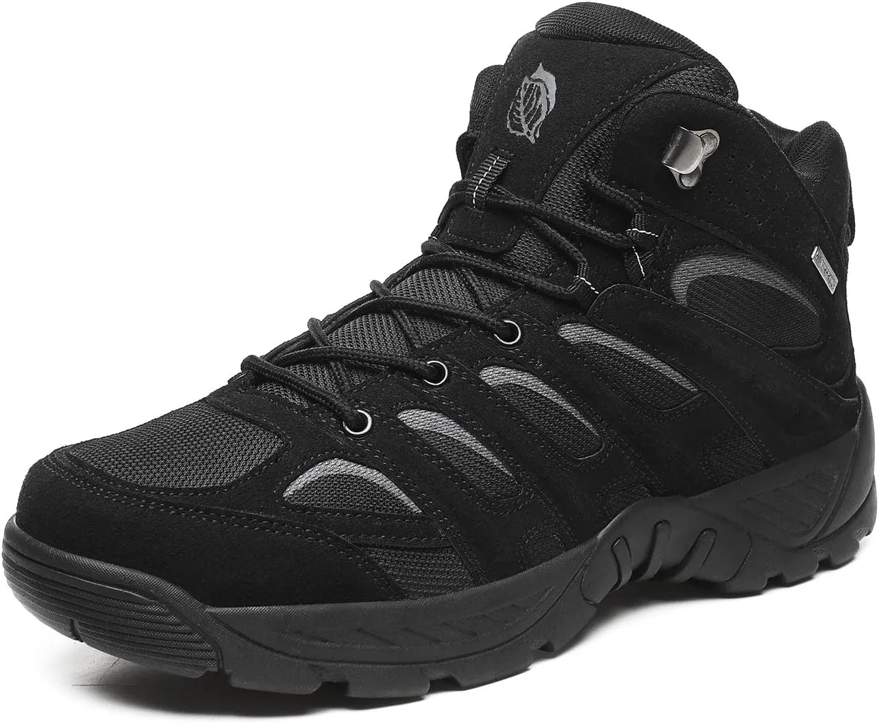 Men's Leather Waterproof Hiking Boots Lightweight Non-Slip Outdoor Shoes for Trail Running & Winter Trekking