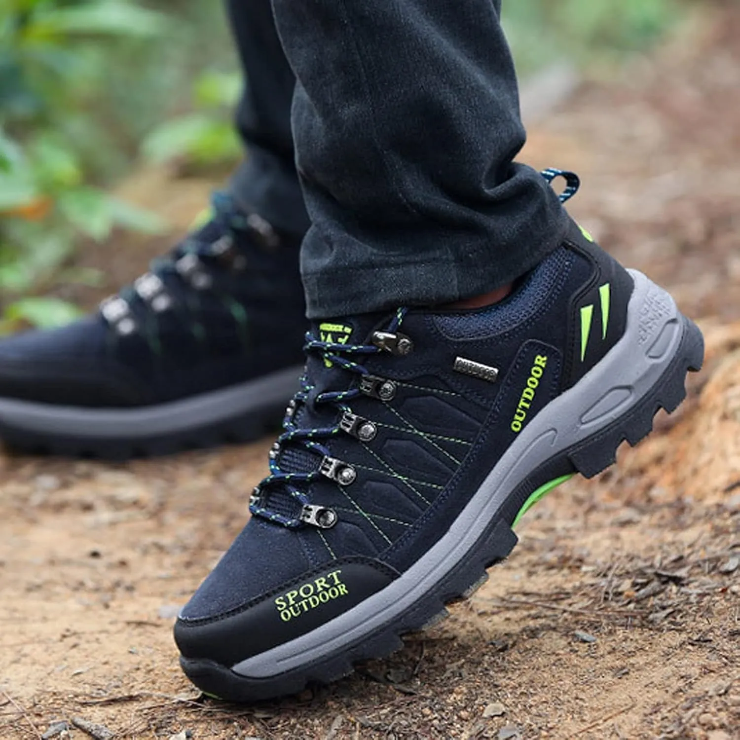Men's Trekking Shoes Waterproof Low Rise Hiking Travel Trail Running Shoes