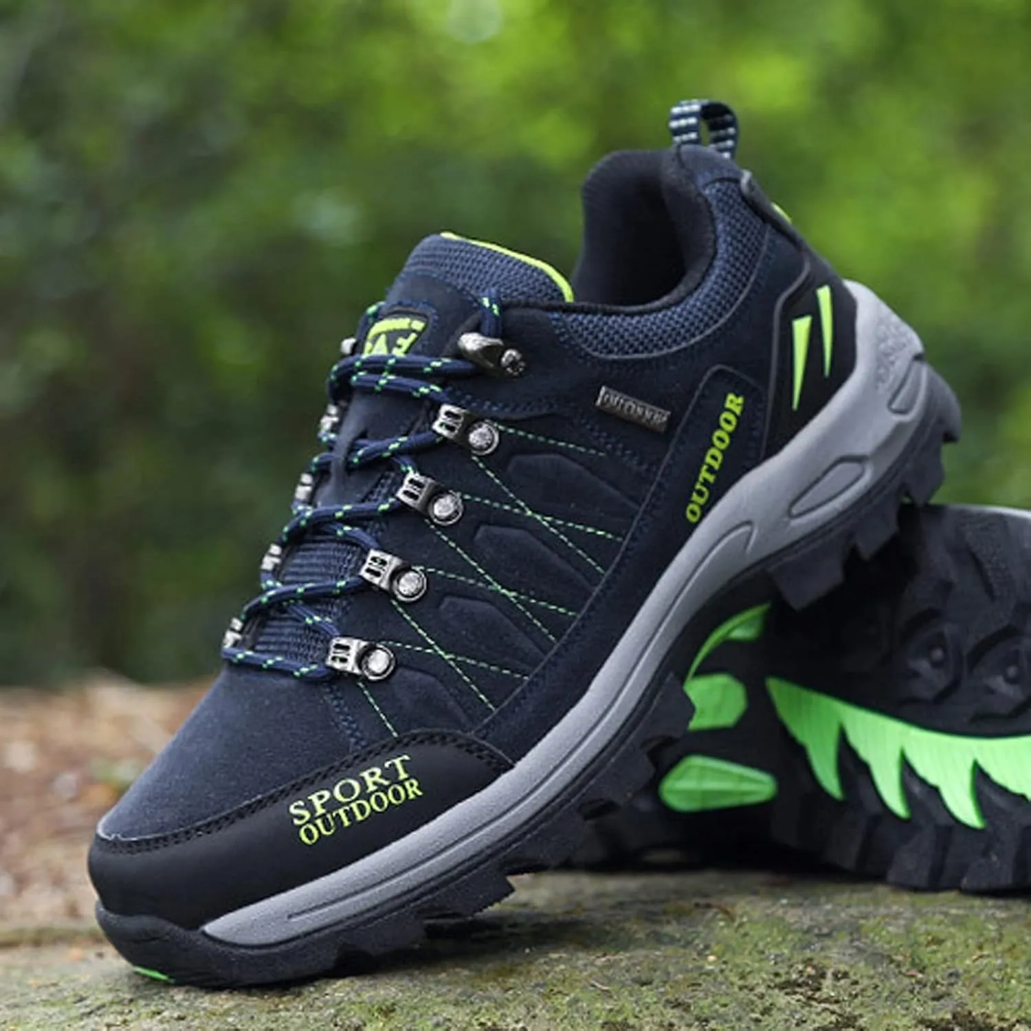 Men's Trekking Shoes Waterproof Low Rise Hiking Travel Trail Running Shoes