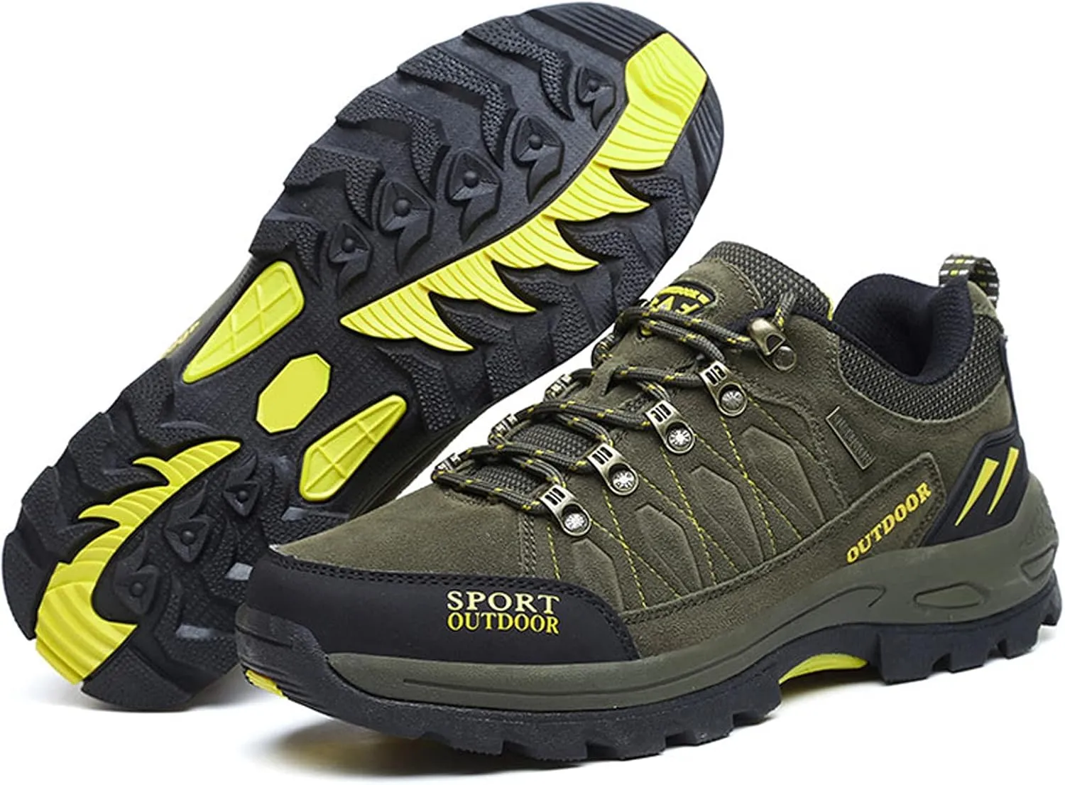 Men's Trekking Shoes Waterproof Low Rise Hiking Travel Trail Running Shoes