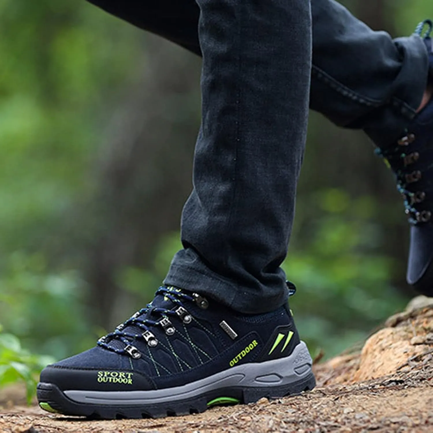 Men's Trekking Shoes Waterproof Low Rise Hiking Travel Trail Running Shoes