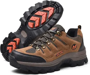 Men's Trekking Shoes Waterproof Walking Shoes Low Rise Hiking Boots Trail Running Cycling Mountaineering