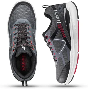 Mens Walking Shoes for Plantar Fasciitis, Orthopedic Mens Sneakers with Arch Support, Non Slip Running Shoes for Flat Feet with Extra Cushioning and Heel Pain Relief