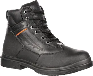 Mens Waterproof Steel Toe Work Boots Black