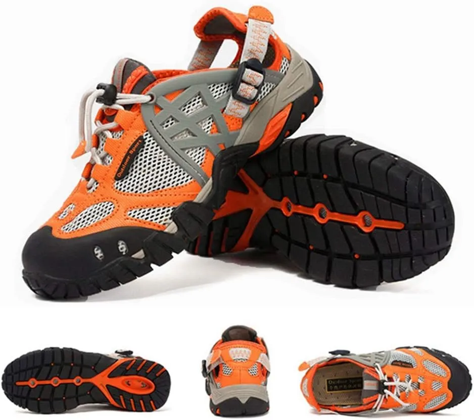 MIOKE Women's Fashion Outdoor Hiking Shoes Lightweight Mesh Running Hiker Waterproof Non-Slip Trail Shoes