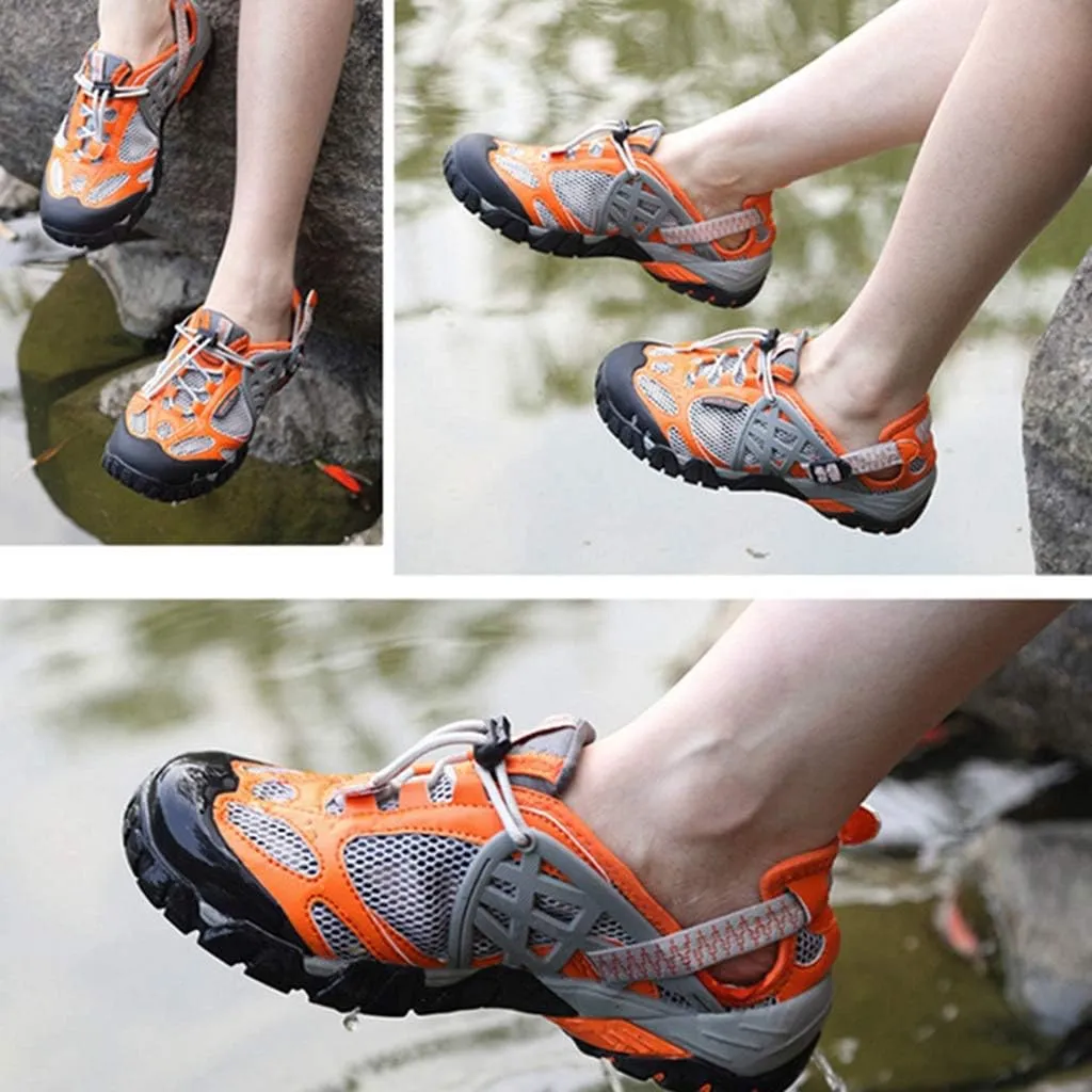 MIOKE Women's Fashion Outdoor Hiking Shoes Lightweight Mesh Running Hiker Waterproof Non-Slip Trail Shoes