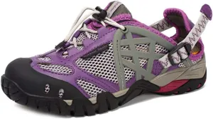 MIOKE Women's Fashion Outdoor Hiking Shoes Lightweight Mesh Running Hiker Waterproof Non-Slip Trail Shoes