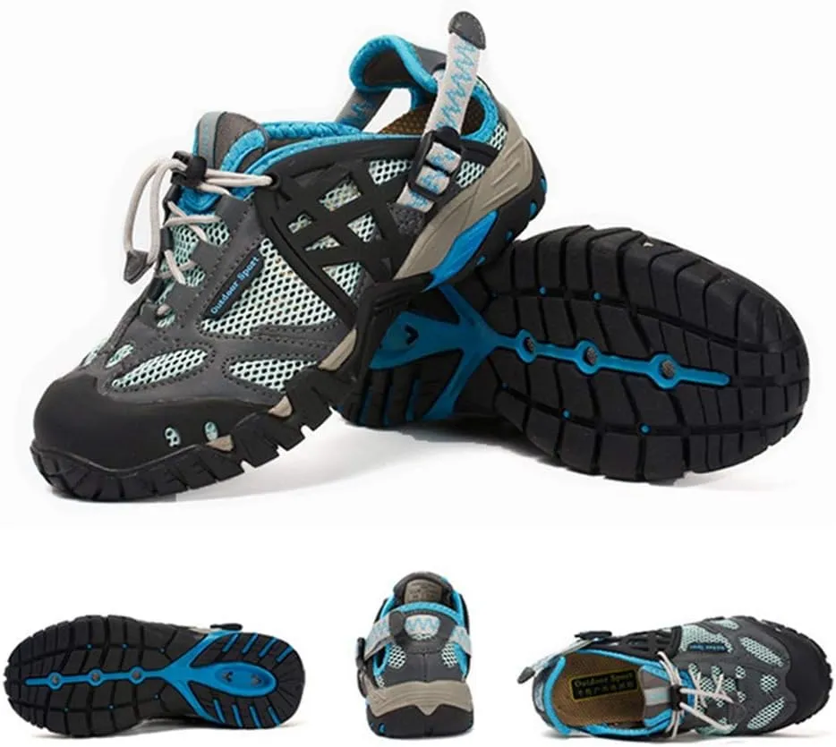 MIOKE Women's Fashion Outdoor Hiking Shoes Lightweight Mesh Running Hiker Waterproof Non-Slip Trail Shoes