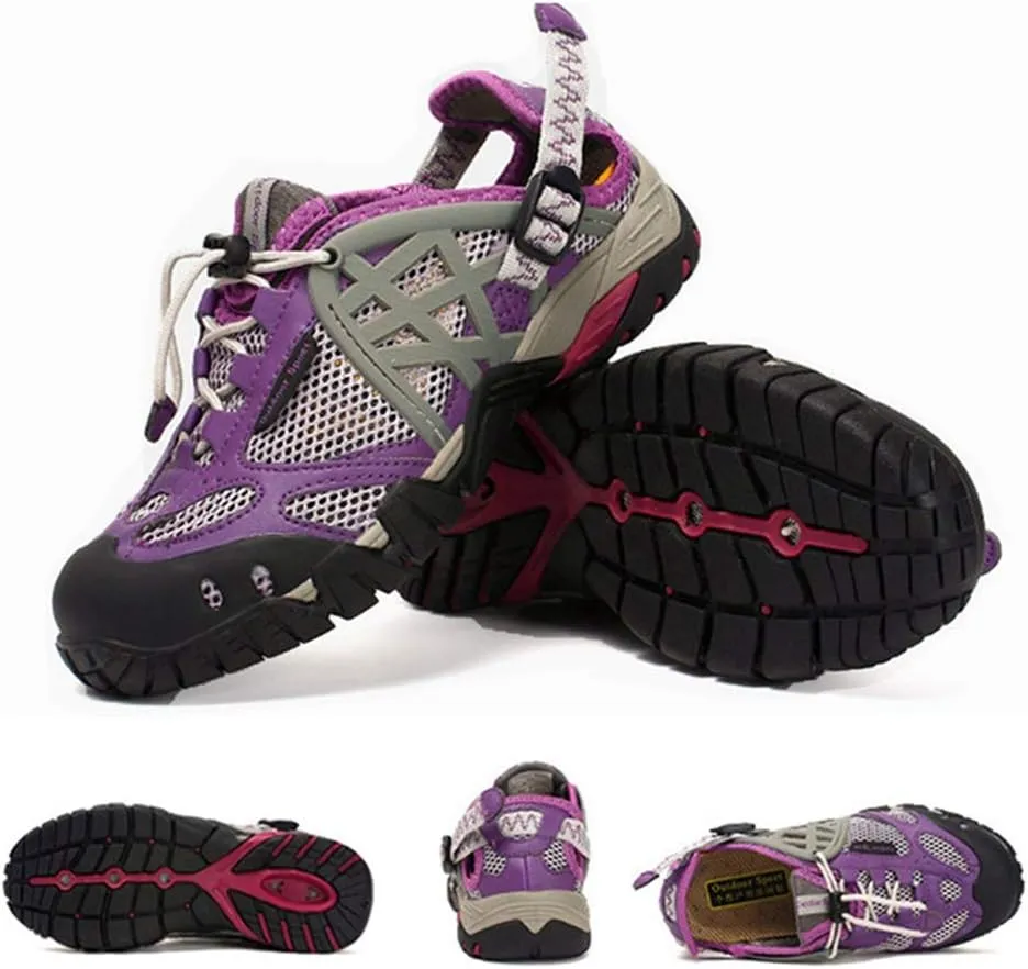 MIOKE Women's Fashion Outdoor Hiking Shoes Lightweight Mesh Running Hiker Waterproof Non-Slip Trail Shoes