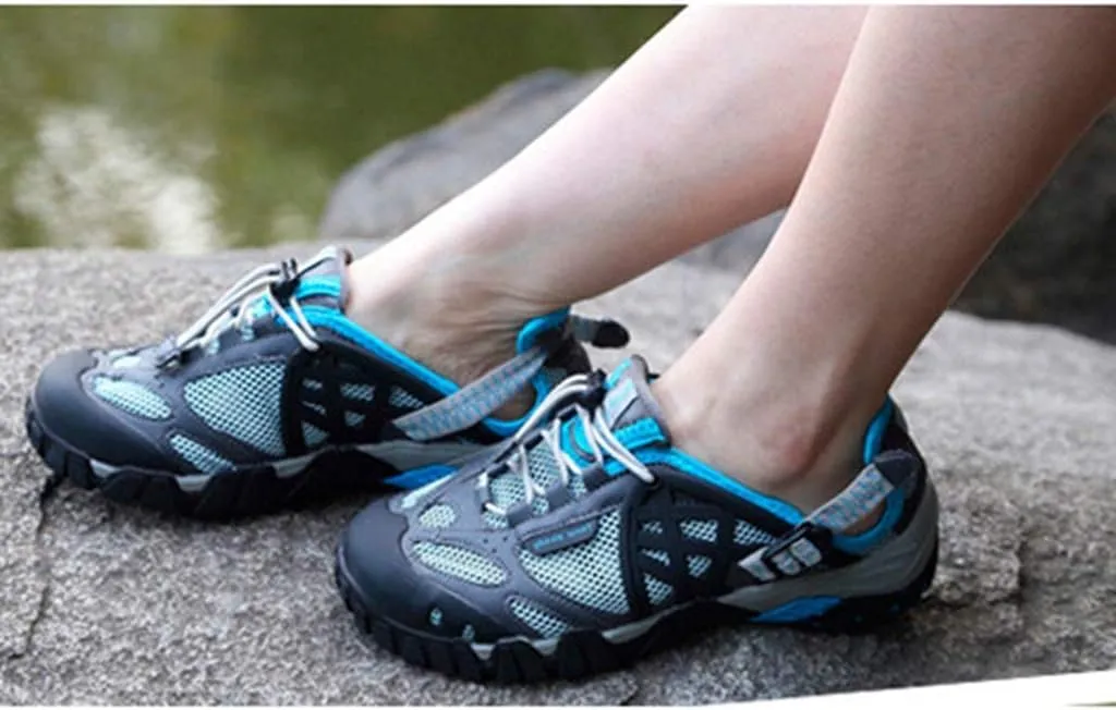 MIOKE Women's Fashion Outdoor Hiking Shoes Lightweight Mesh Running Hiker Waterproof Non-Slip Trail Shoes