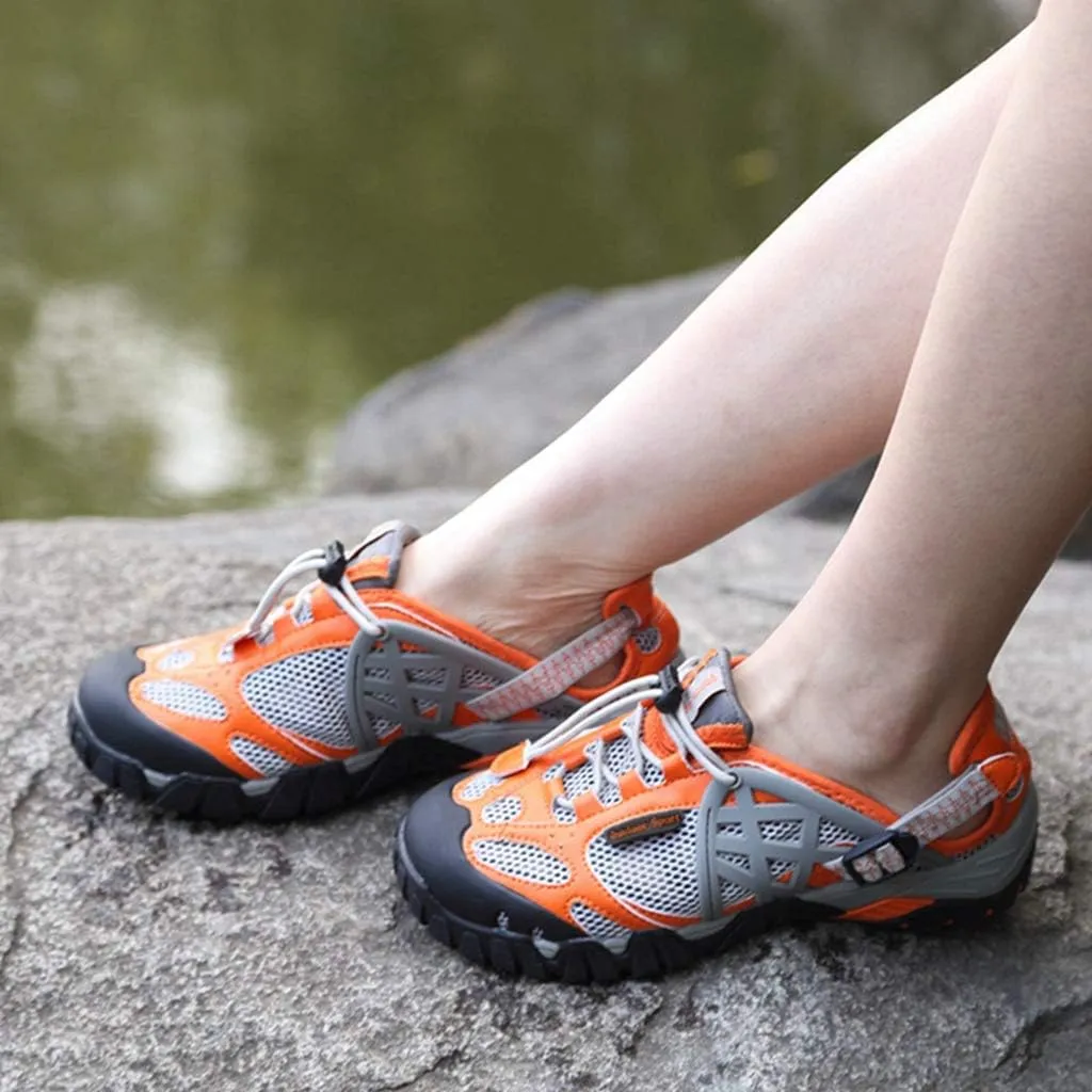MIOKE Women's Fashion Outdoor Hiking Shoes Lightweight Mesh Running Hiker Waterproof Non-Slip Trail Shoes