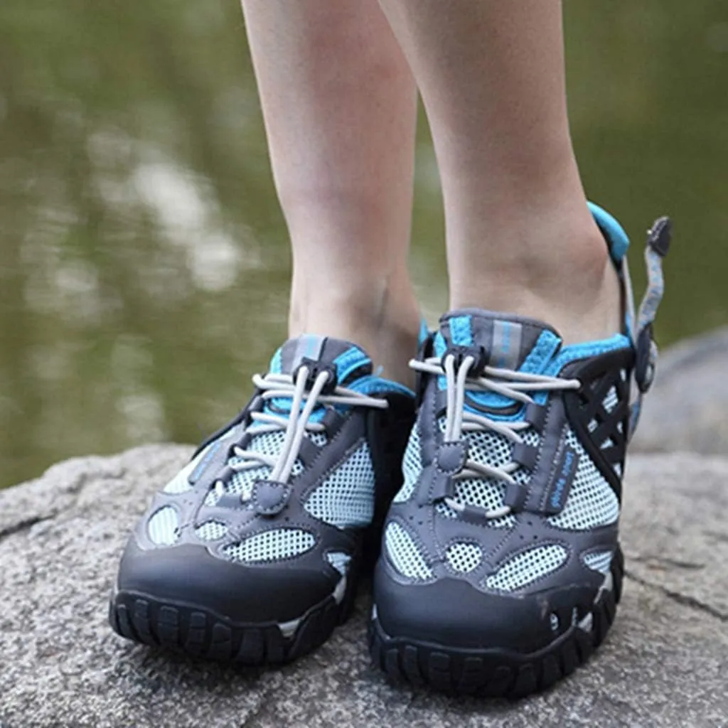 MIOKE Women's Fashion Outdoor Hiking Shoes Lightweight Mesh Running Hiker Waterproof Non-Slip Trail Shoes