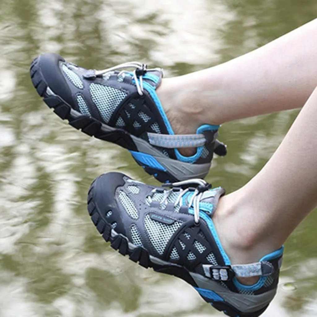 MIOKE Women's Fashion Outdoor Hiking Shoes Lightweight Mesh Running Hiker Waterproof Non-Slip Trail Shoes