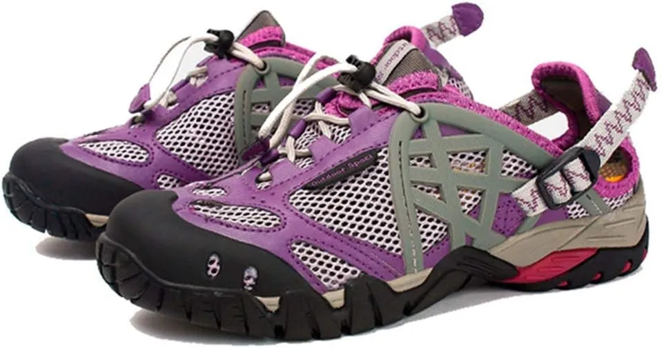 MIOKE Women's Fashion Outdoor Hiking Shoes Lightweight Mesh Running Hiker Waterproof Non-Slip Trail Shoes