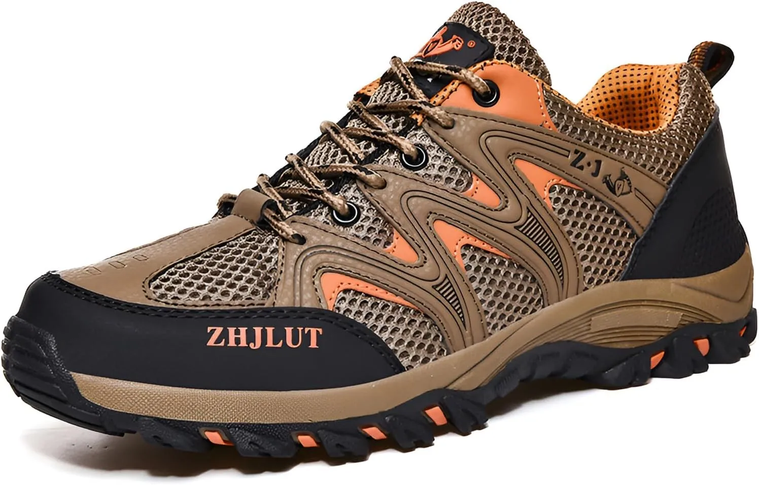Mokcoliy]OutdoorShoes Waterproof - Men's Summer Lightweight & Women's Comfort Walking Shoes with Toe Guard, Air-Cushioned Anti-Slip Sole for Hiking, Travel, Trail Running