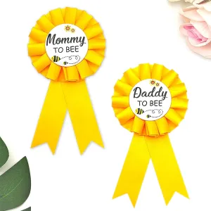 Mommy & Daddy To Be Tinplate Badge Pins, 2Pcs Perfect Baby Shower/Gender Reveal Button Pins for New Parents