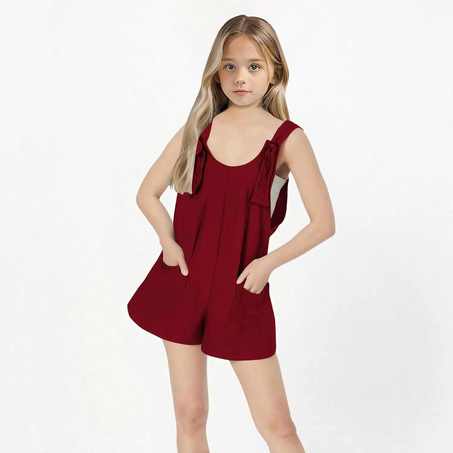 Mommy and Me Jumpuits Matching Outfits 2025 Sleeveless Adjustable Strap Loose Overalls Summer Cute Wide Leg Shorts Romper