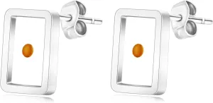 Mustard Seed Earrings, Matthew 17:20 Earrings, Rectangular Earrings, Mustard Seed Rectangular Earrings, Stainless Steel Christian Earrings, Women's Religious Jewelry Gifts