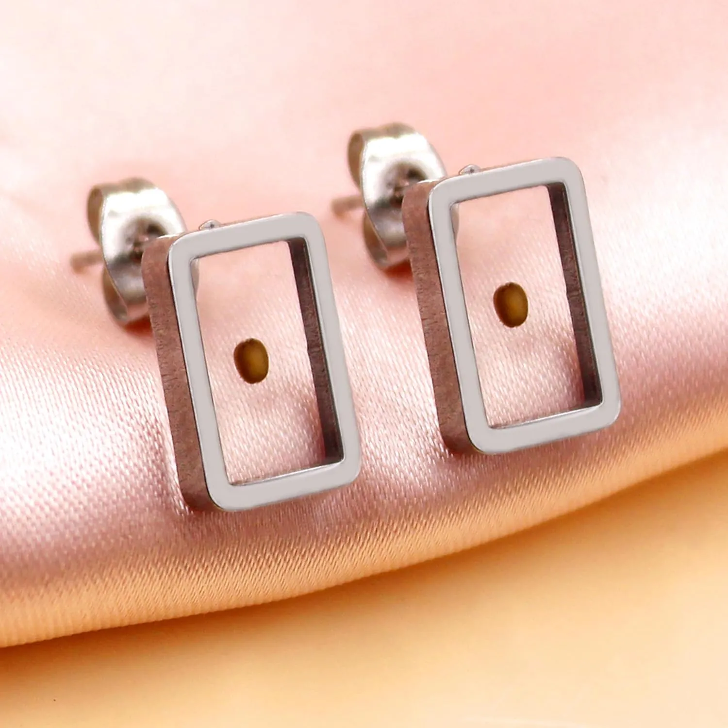 Mustard Seed Earrings, Matthew 17:20 Earrings, Rectangular Earrings, Mustard Seed Rectangular Earrings, Stainless Steel Christian Earrings, Women's Religious Jewelry Gifts