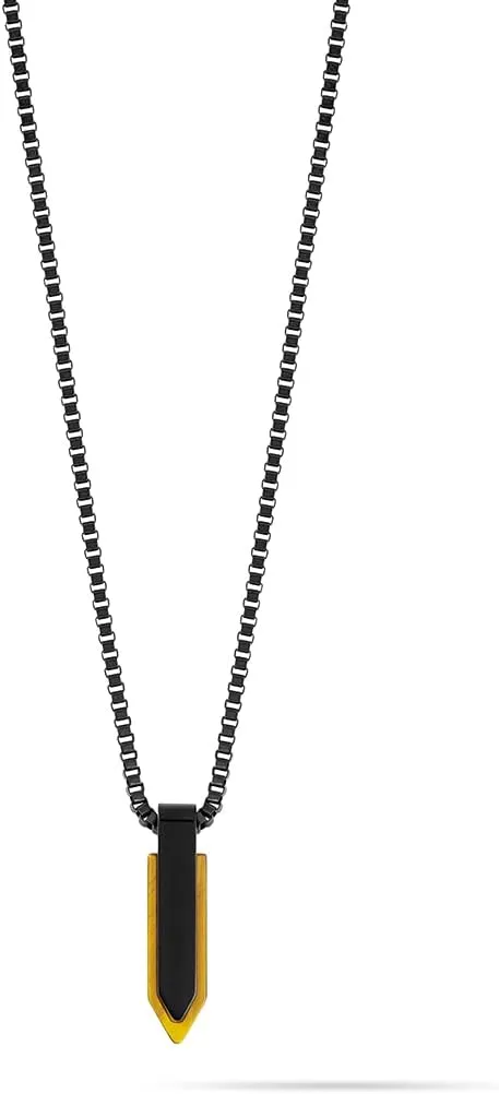 MVMT Men's Stone Spearhead Lobster Closure Necklace