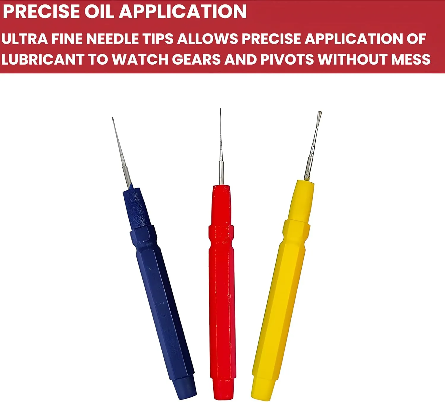 Oiler Pen Needle Set for Watchmaker Precision Oiler Pen Applicator for Watch Repair, Clock Lubrication and Small Parts