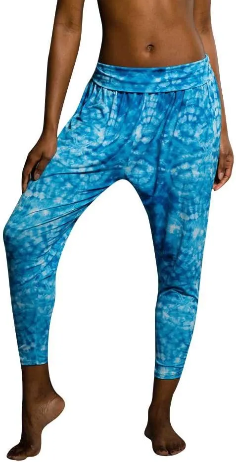 Onzie Flow Harem Pant 2024 Tie Dye Blue (Tie Dye Blue Onzie, Small/Medium)