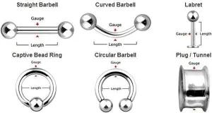 Pair (2PCS) HEMATITE STONE PLUGS Single Flare Gauges Organic Ear Tunnels 9223
