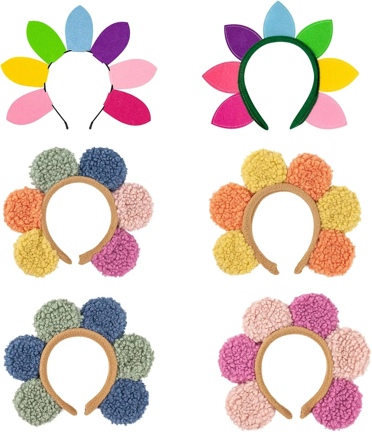 Plush Sunflowers Hair Hoop Durability Washing Faces Headwear Sweet Hairband Party Hair Accessory