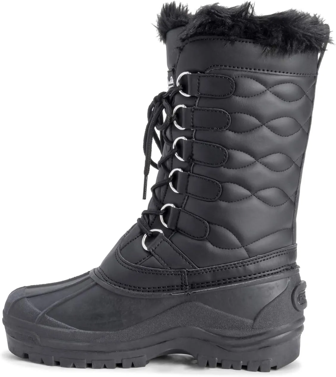 POLAR Womens Nylon Cold Weather Outdoor Snow Duck Winter Rain Lace Boo