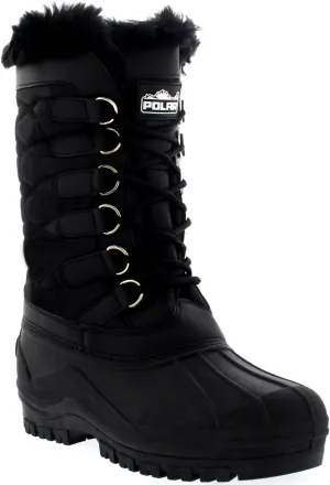 POLAR Womens Nylon Cold Weather Outdoor Snow Duck Winter Rain Lace Boo