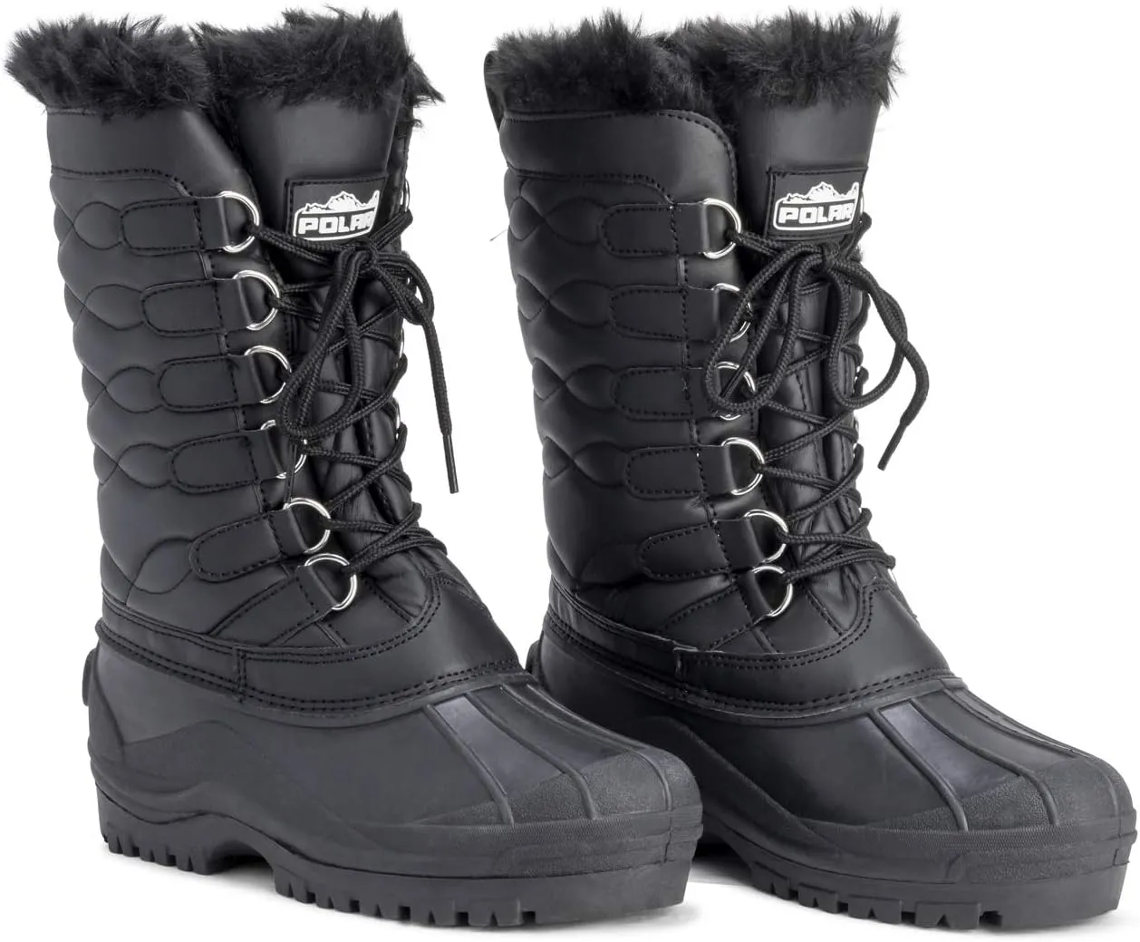 POLAR Womens Nylon Cold Weather Outdoor Snow Duck Winter Rain Lace Boo