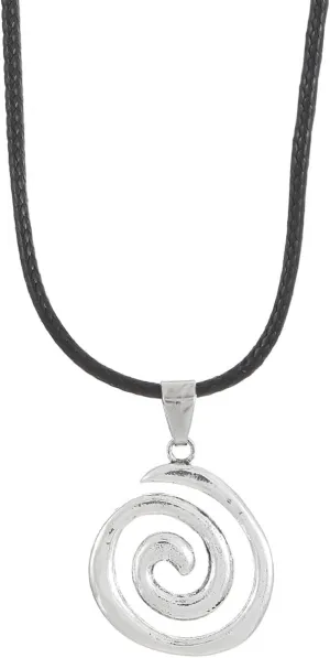 POYAMUSE Chunky Spiral Swirl Necklace - Aesthetic Grunge Jewelry for Trendy Looks, Boho Choker Necklace - Bohemia Jewelry for Women