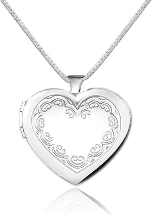 Precious Pieces Girl's or Women's Sterling Silver Heart Locket (Embellished) Necklace