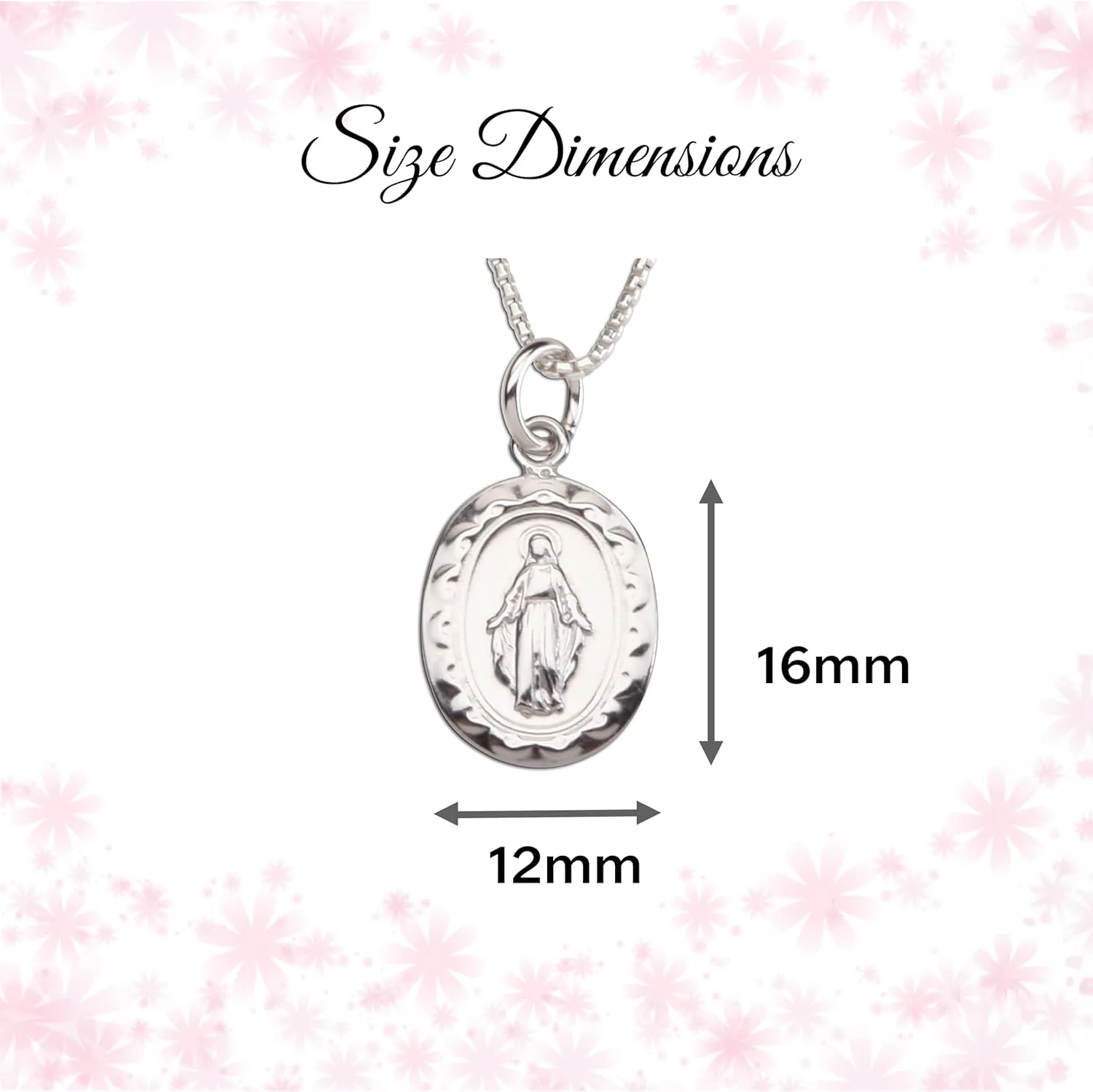 Precious Pieces Girl's Sterling Silver Miraculous Necklace or Miraculous Cluster Necklace with Cultured Pearl and Cross