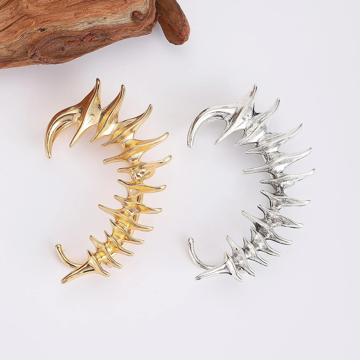 Punk Devil Ear Cuff Earring - Vintage Dragon Claw Gothic Cartilage Ear Wrap Earrings for Women - Halloween Jewelry