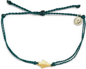 Pura Vida Silver or Gold Antique Arrowhead Bracelet - 100% Waterproof, Adjustable Band - Brand Charm