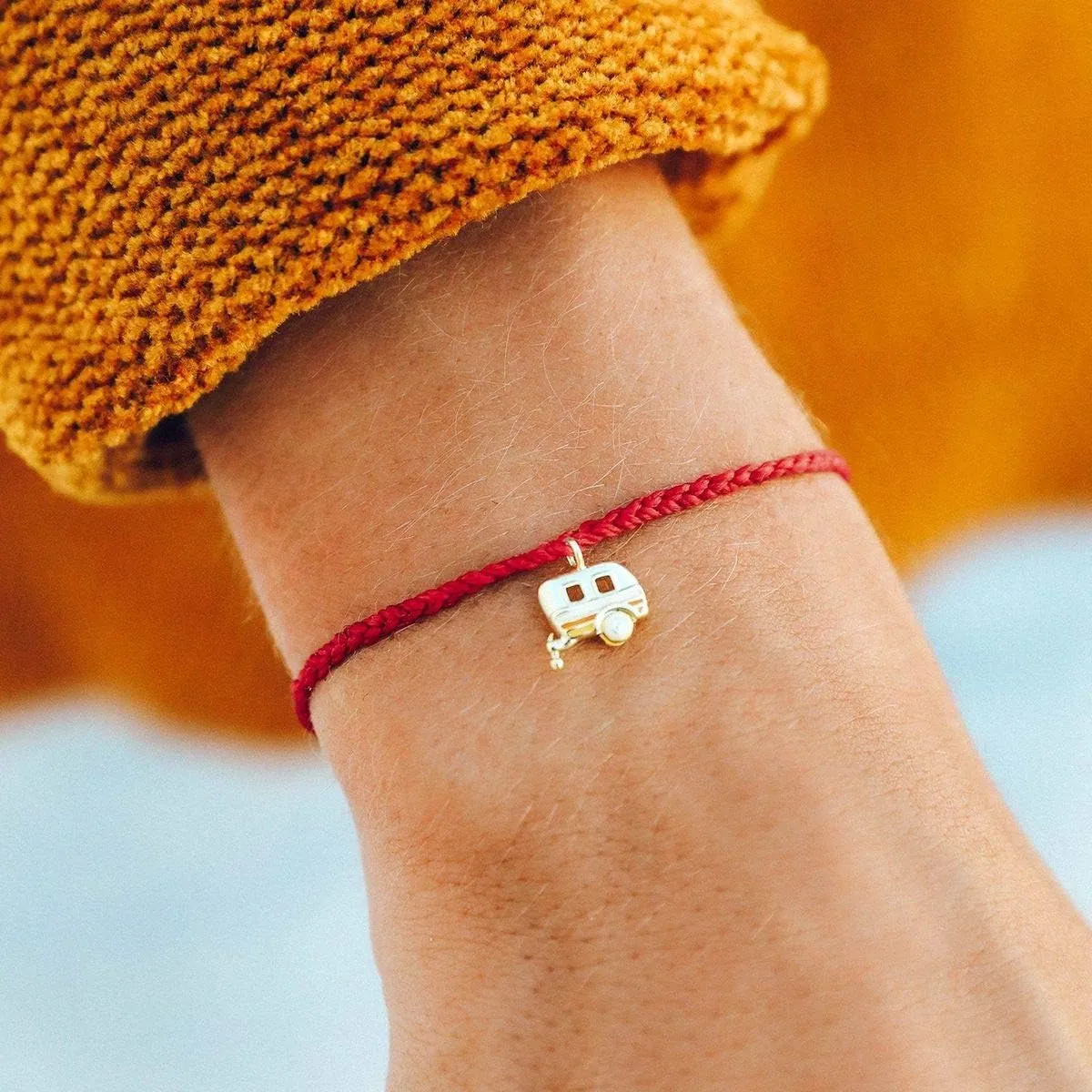 Pura Vida Silver or Gold On the Road Bracelet - 100% Waterproof, Adjustable Band - Brand Charm