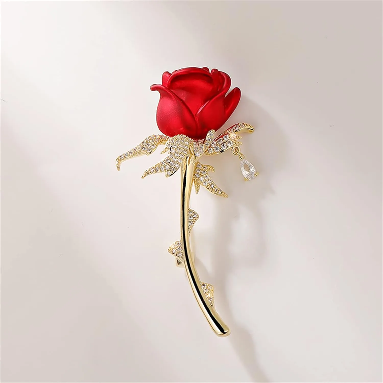 Red Rose Flower Brooches and Pins for Women Costume Jewelry Brooch Pins Broches Jewelry for Women Elegant Lady Pin