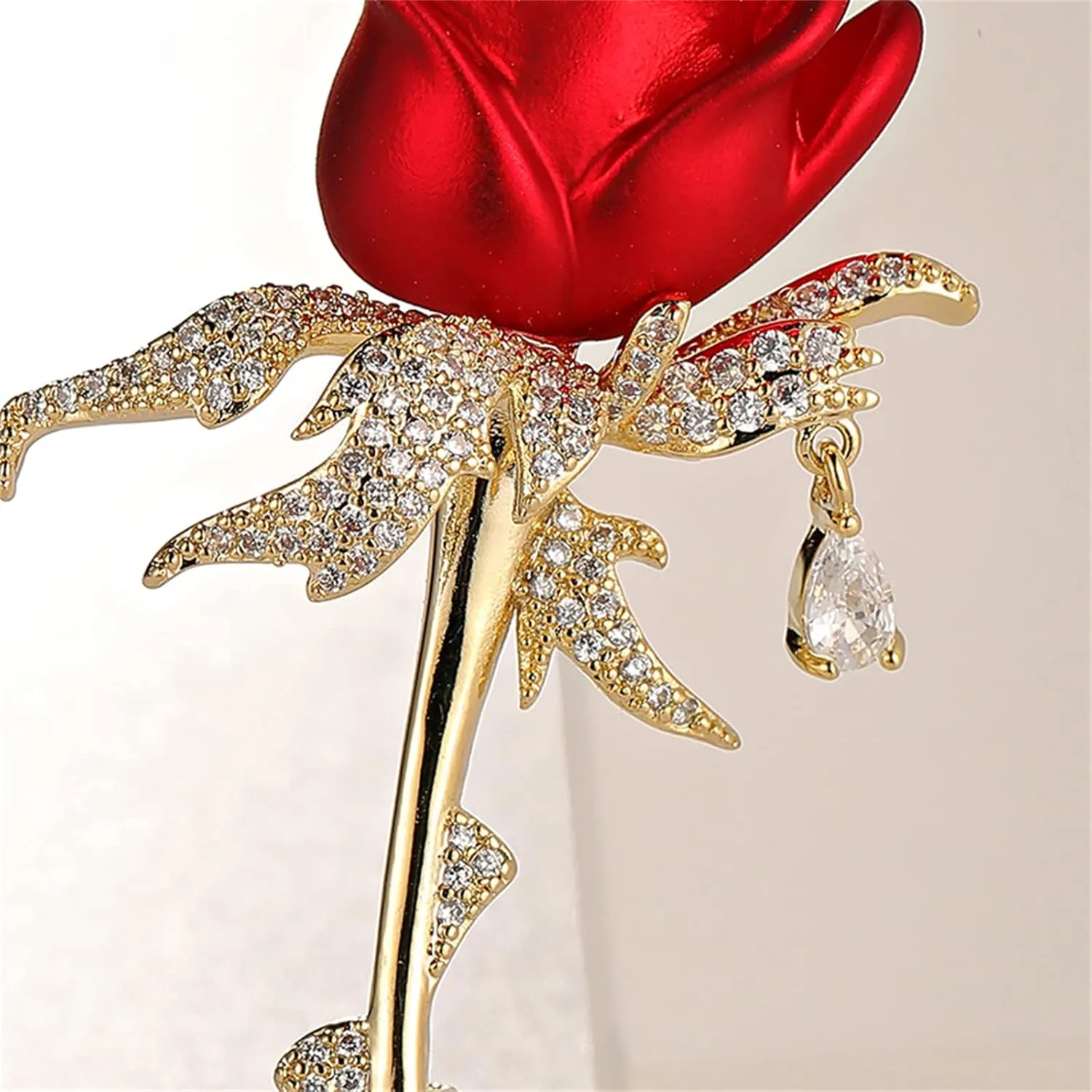 Red Rose Flower Brooches and Pins for Women Costume Jewelry Brooch Pins Broches Jewelry for Women Elegant Lady Pin