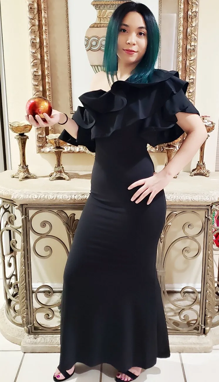 Ruffle off the shoulder dress