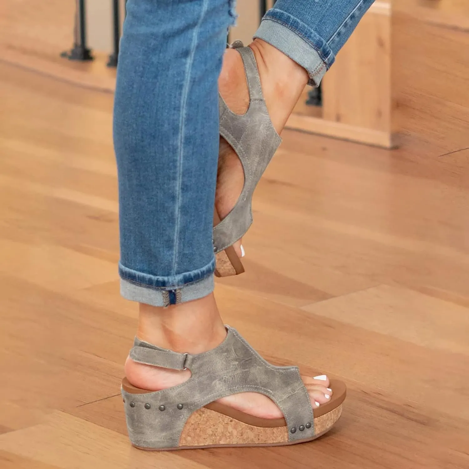 Sandals for Women Dressy Summer, Wedge Sandals for Women Dressy Summer Comfy Orthotic Sandals with Arch Support Shoes
