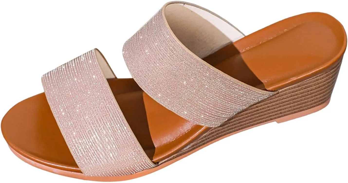 Sandals Women's Sandals Women's Summer Fashion Fairy Wear Platform Heels Platform Wedge Shoes for Teen Girls