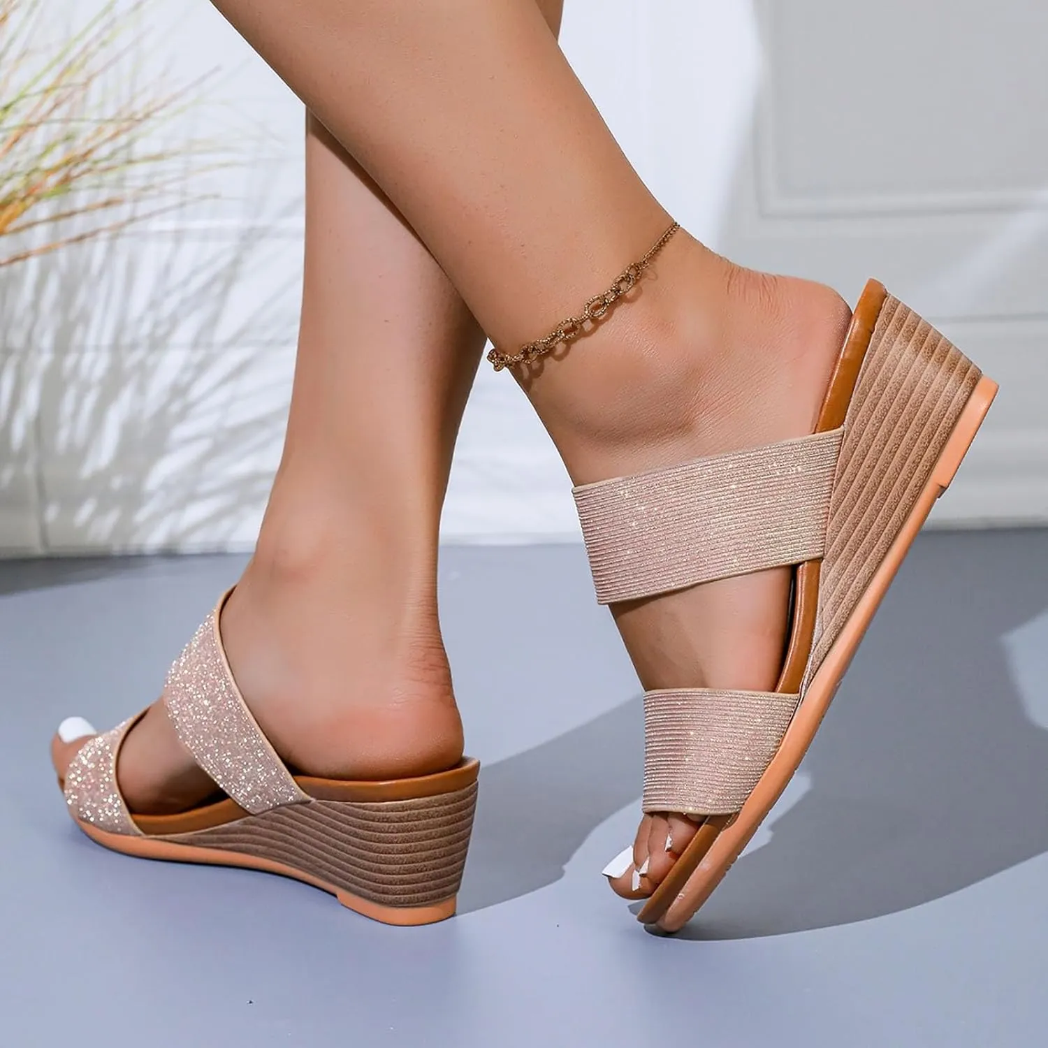 Sandals Women's Sandals Women's Summer Fashion Fairy Wear Platform Heels Platform Wedge Shoes for Teen Girls