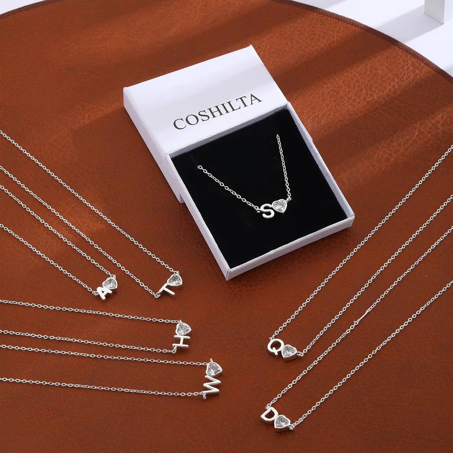 Silver Necklace for Women-Initial Necklaces Initial A-Z Pendant Necklace Trendy Simple Necklace Cute Charm Chain Necklace Personalized Custom Necklaces Jewelry Gift for Women