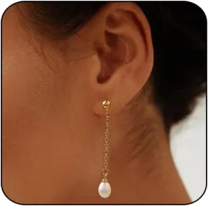 Silver/Gold Teardrop Earrings for Women,Sterling Silver Waterdrop Tear Drop Dangle Earrings Hypoallergenic, Teardrop Leverback Dangle Earring Jewelry