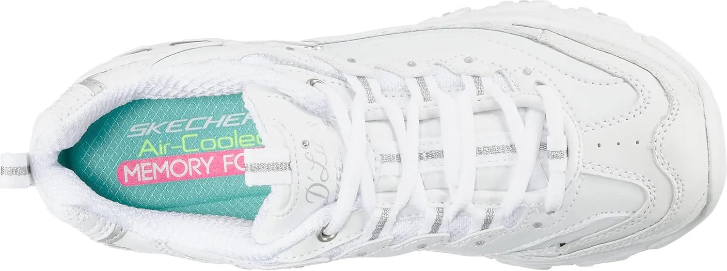 Skechers Sport Women's D'Lites Fresh Start Memory Foam Lace-up Sneaker Fashion